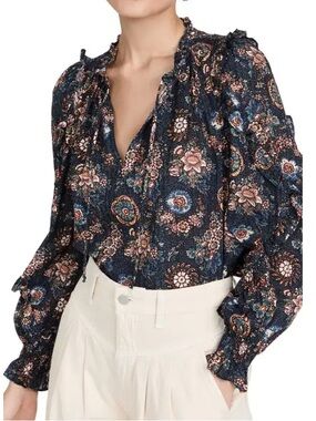 Ulla Johnson Manet Blouse Twilight Size 4
